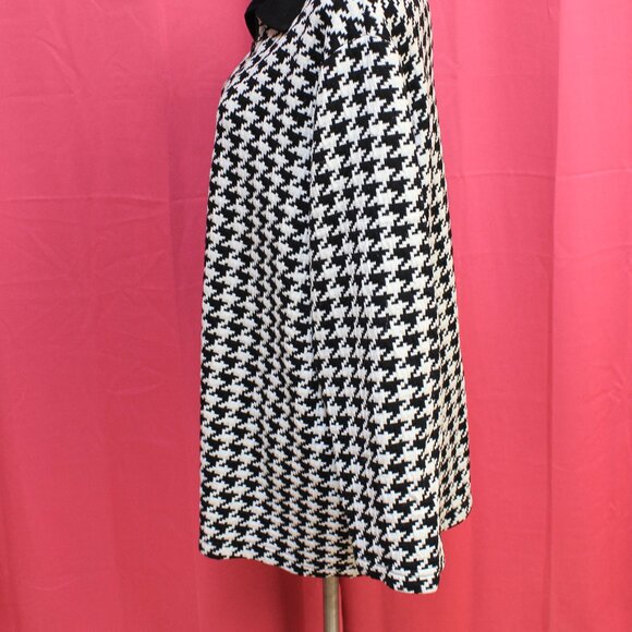 #574B Jacque & Koko Black & White Houndstooth Zip-Up Dress Jacket Size 18/20 - Picture 7 of 10
